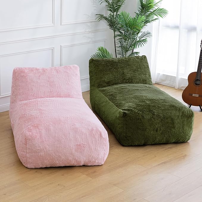 Giant Bean Bag Lounger Chair for Adults with Soft & Cozy Plush Fabric,Mem...