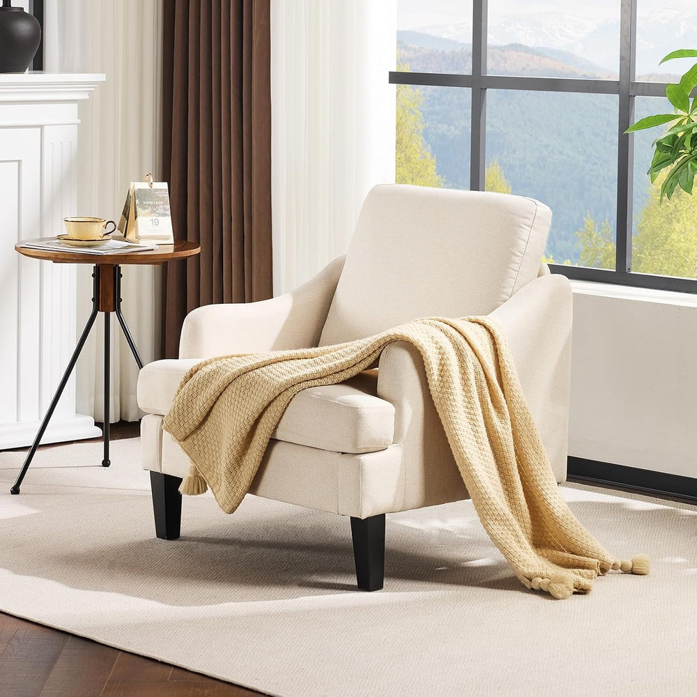 VINGLI Accent Chair, Small Cozy Upholstered Armchair, Compact Reading Chair