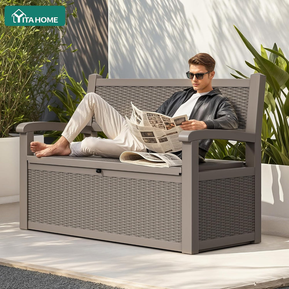 YITAHOME 80 Gallon Storage Bench Deck Box