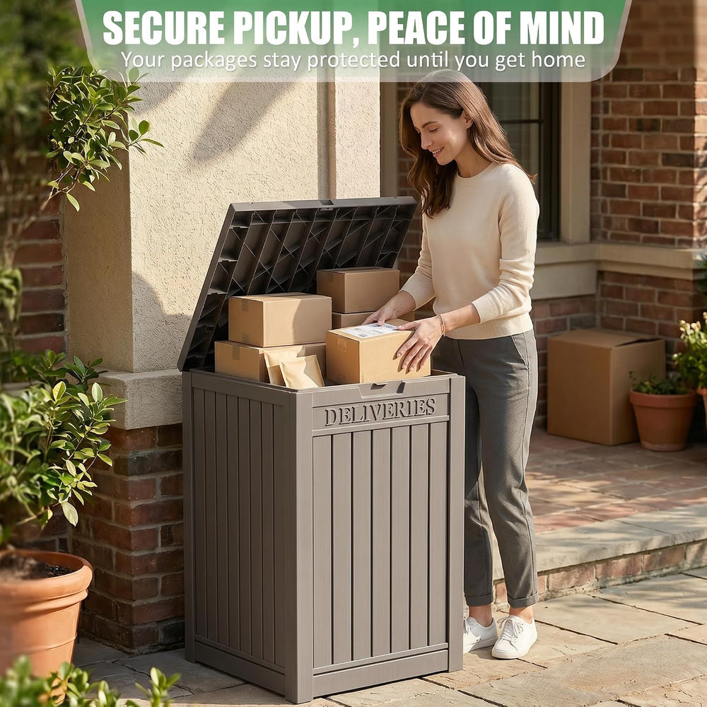 EasyUp Package Delivery Boxes for Outside, 55 Gallon Outdoor Parcel MailBox D...