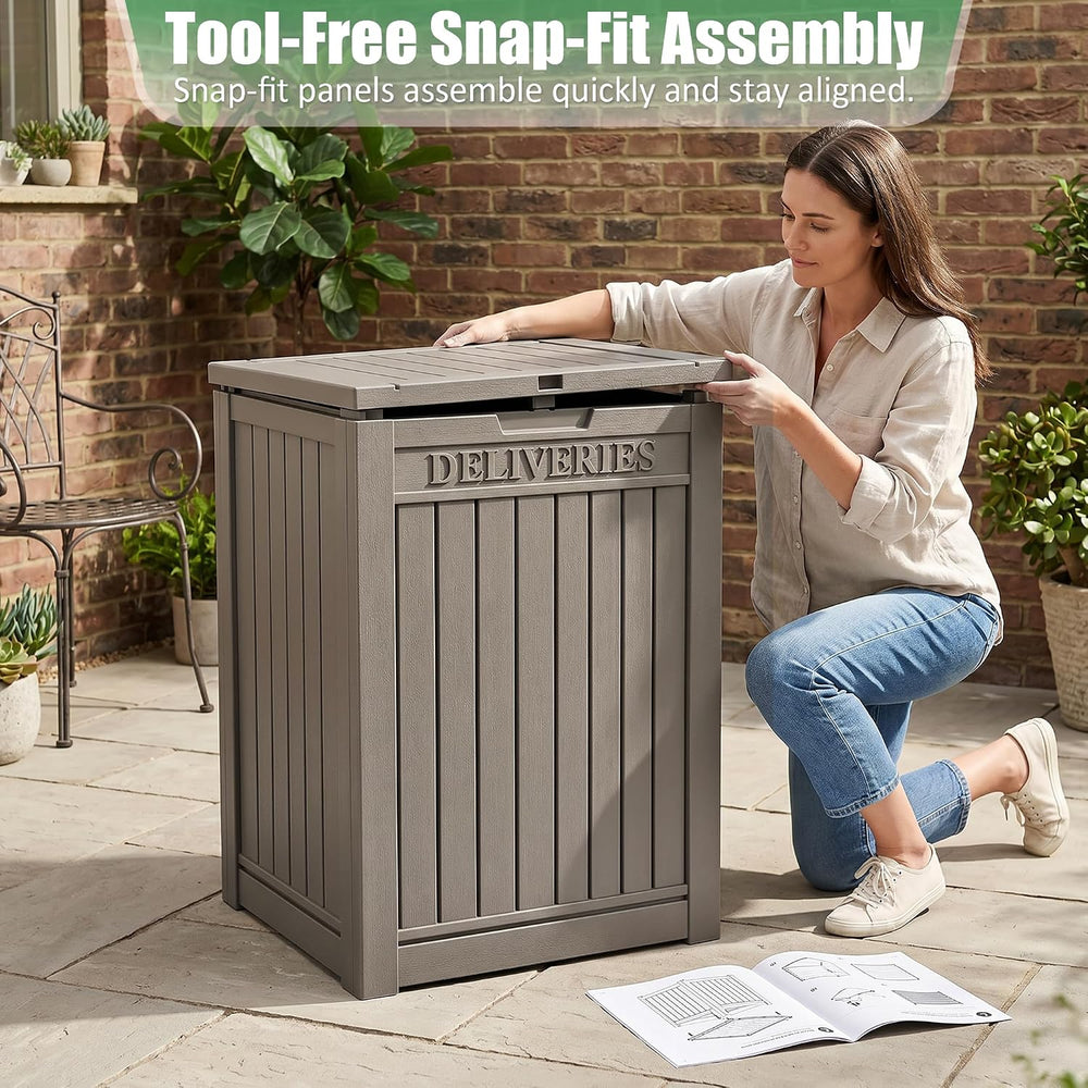 EasyUp Package Delivery Boxes for Outside, 55 Gallon Outdoor Parcel MailBox D...