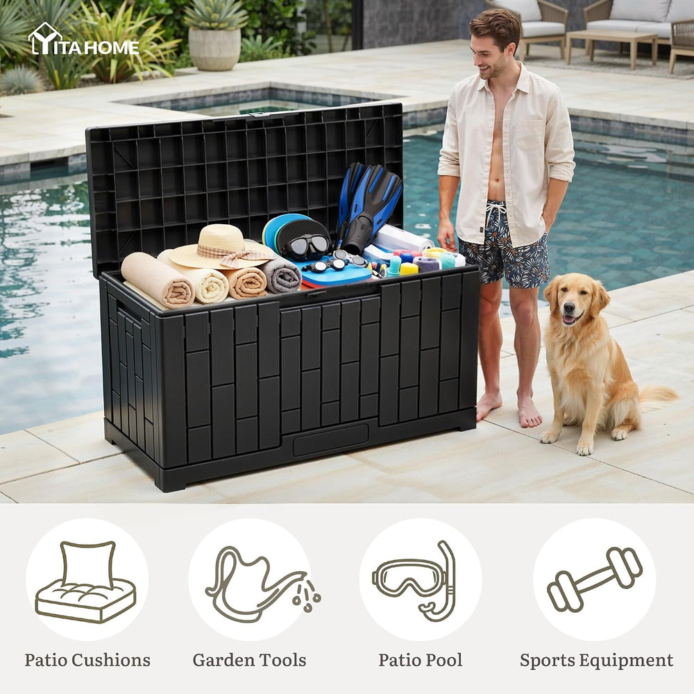 YITAHOME 60 Gallon Resin Deck Box