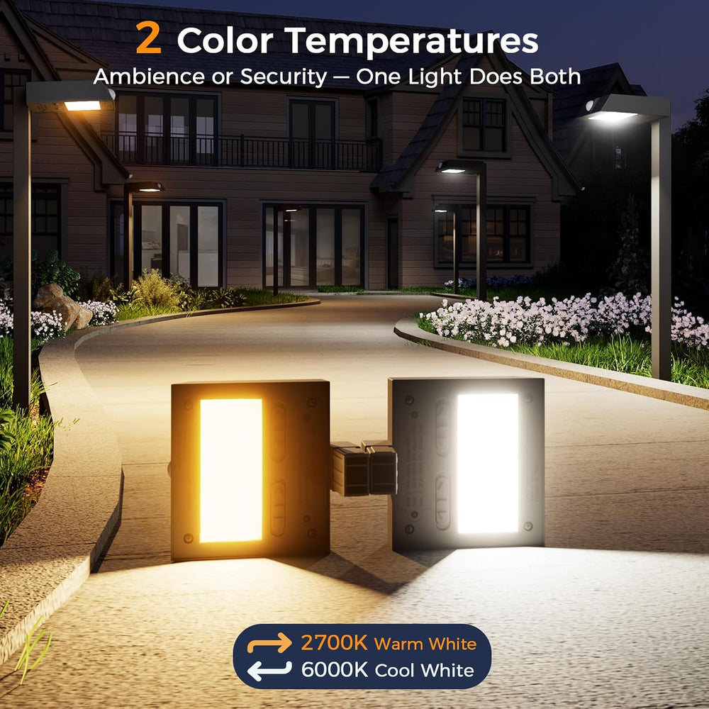 XMCOSY+ Solar Pathway Lights, 6 Pack Metal Motion Sensor Outdoor Lights | 300...