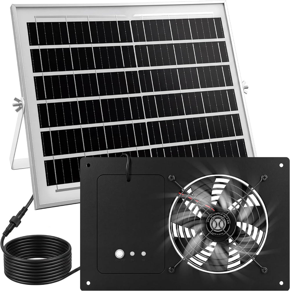 ropelux Solar Exhaust Fans with 24/7 Operation and 2 Timers, Single Fan
