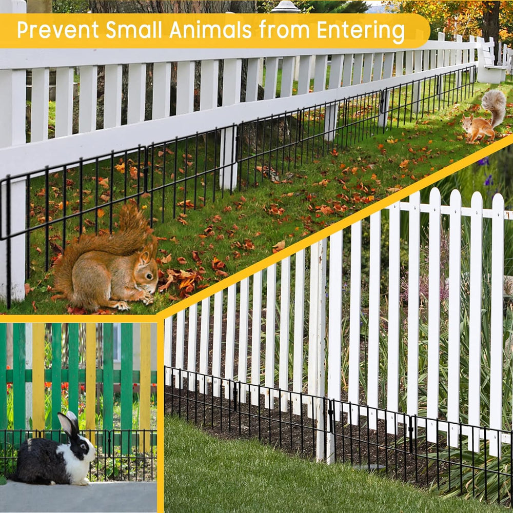 26 Pack Animal Barrier Fence, 12In(H) x 28.00Ft(L) Upgrade 1.26 in Gap Decora...