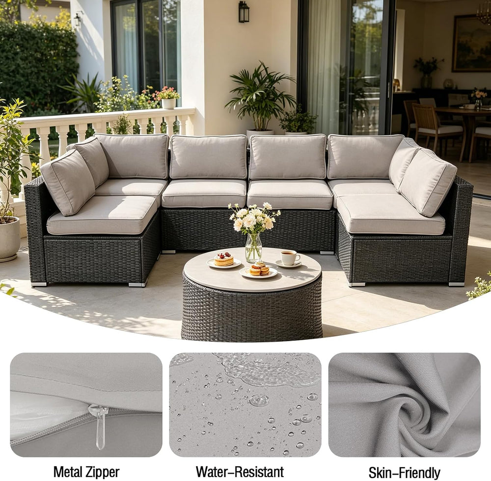 14Pieces Patio Cushion Covers Replacement Outdoor Couch Cushions Covers Splas...