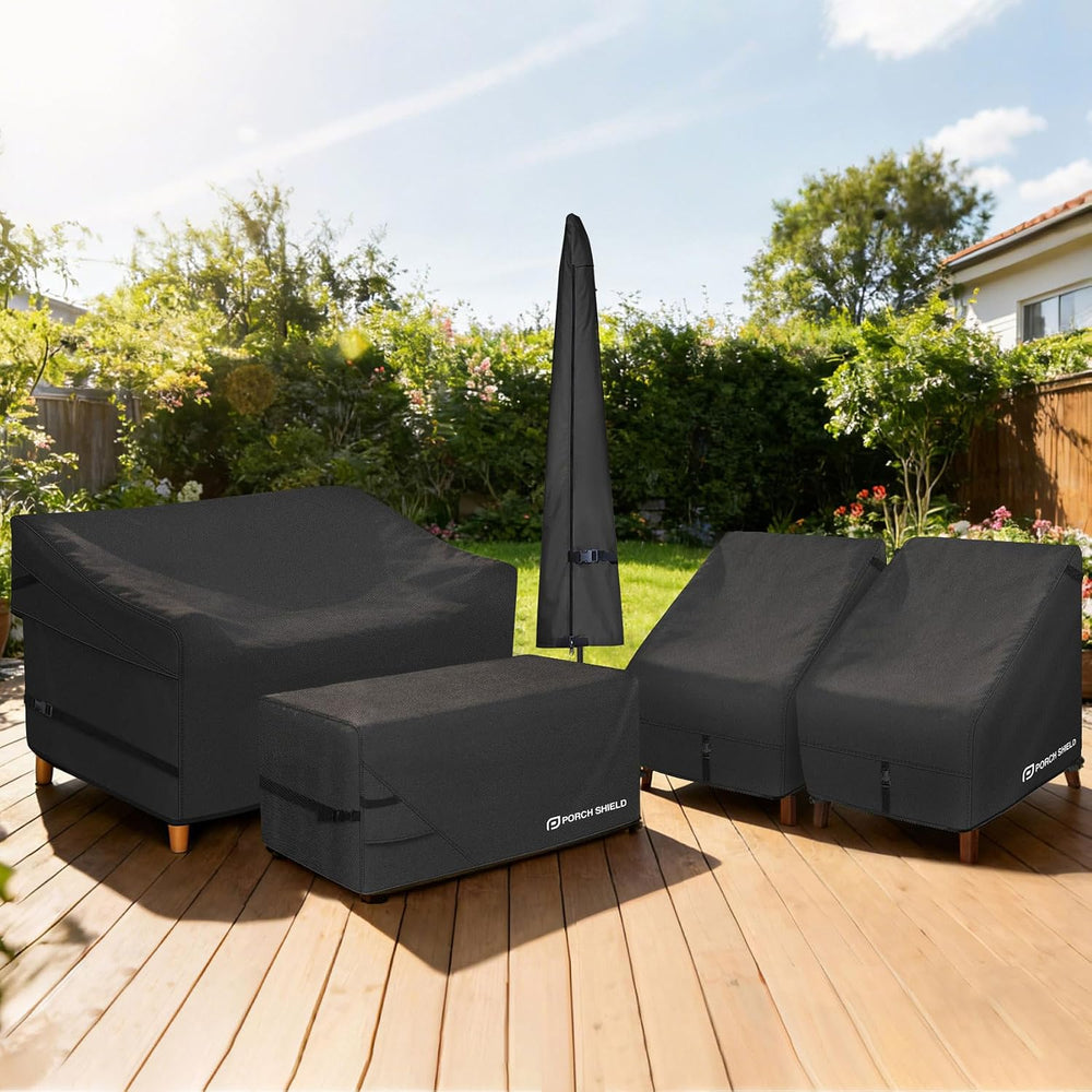 Porch Shield Waterproof Outdoor Sofa Cover 77W x 35D x 35H inch, Black