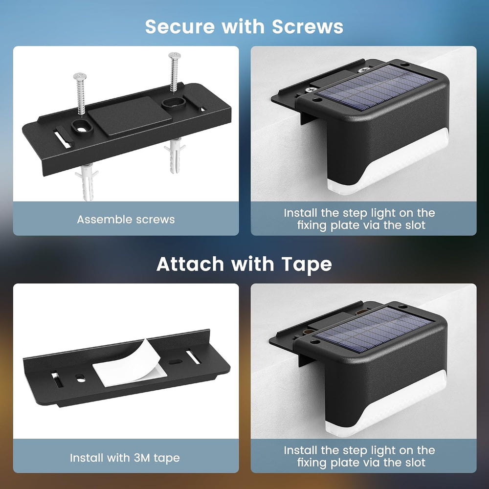 SOLPEX Solar Deck Lights Outdoor,Fence Lights Waterproof,16 Pack Warm White