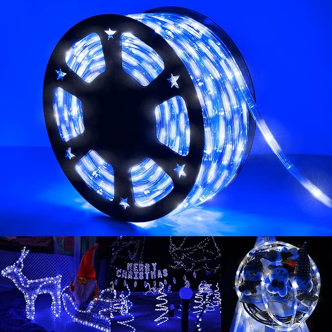 150ft LED Rope Lights Outdoor, 1080 LED Connectable and Flexible Tube Lights ...
