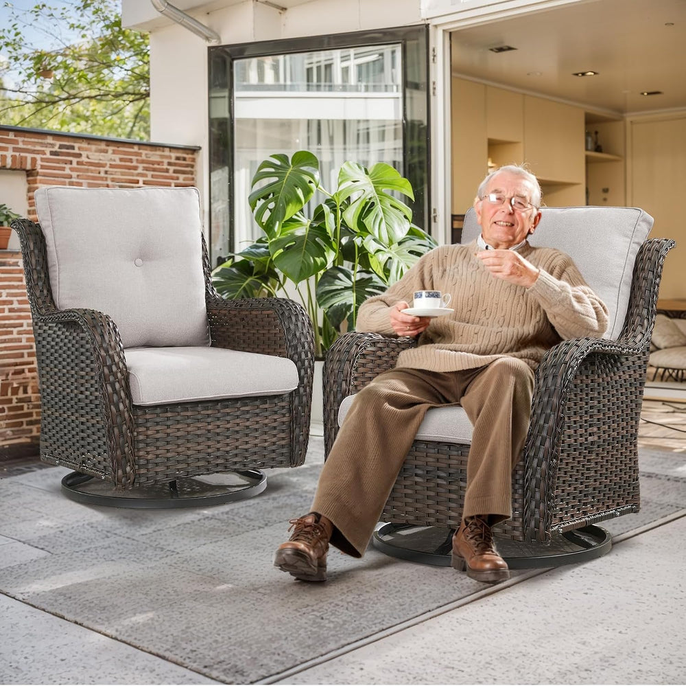 Outdoor Chair Cushions for Patio Furniture - 1 Pack Outside High Back Thick W...