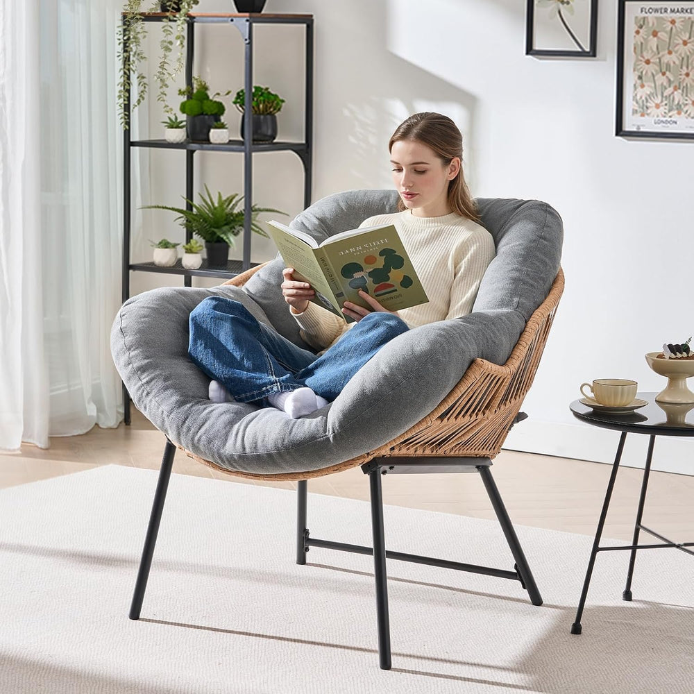 Outdoor Egg Chair, Indoor Lounge Chair for Patio, Bedroom, Living Room, Porch...