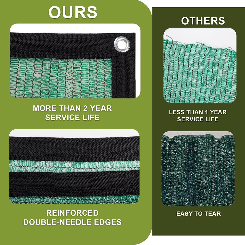 LOVE STORY Shade Cloth for Garden, 40% 20x30FT Sun Tarp, Dark Green