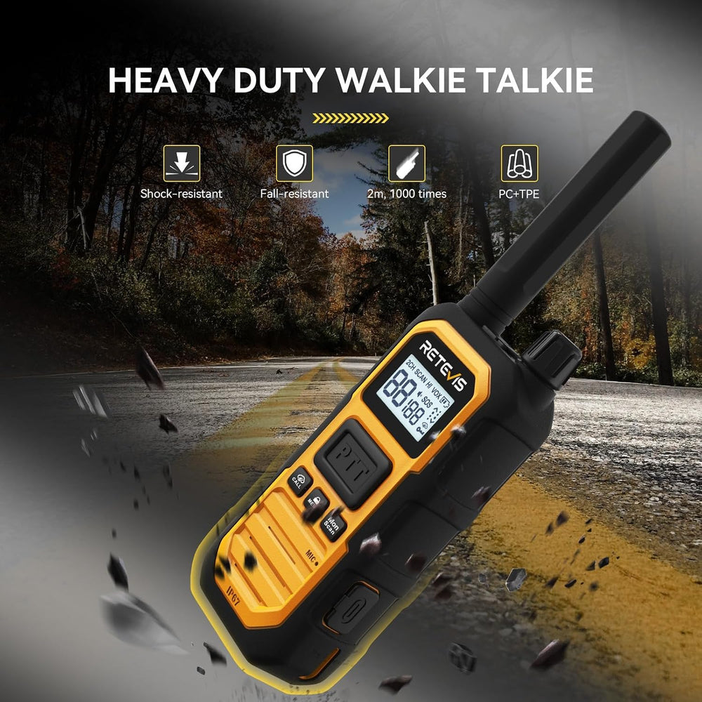 Retevis RB48PLUS GMRS Walkie Talkies Long Range,IP67 Waterproof 2 Way Radio