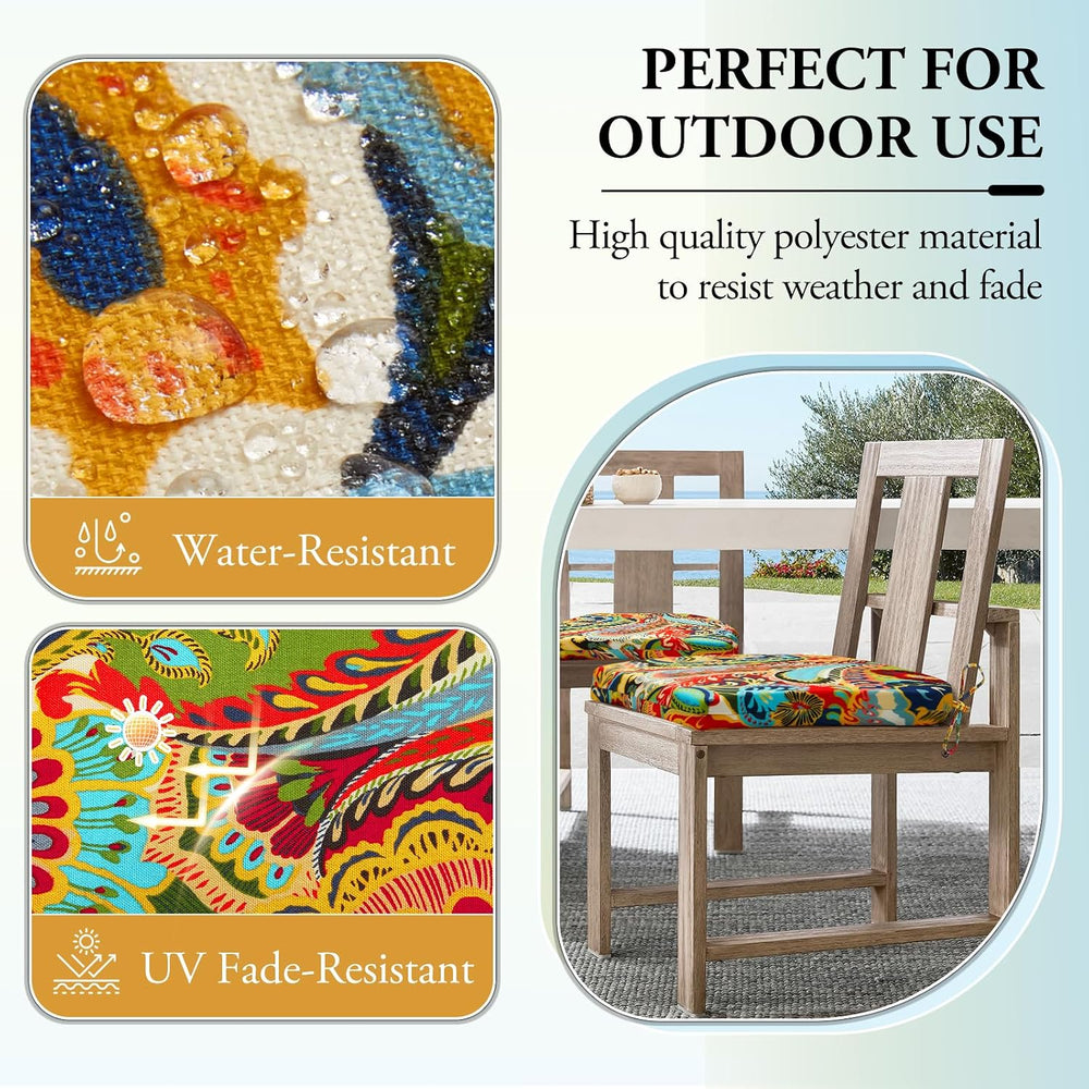 Wellsin Outdoor Chair Cushions for Patio Furniture - Patio Chair Cushions Set...