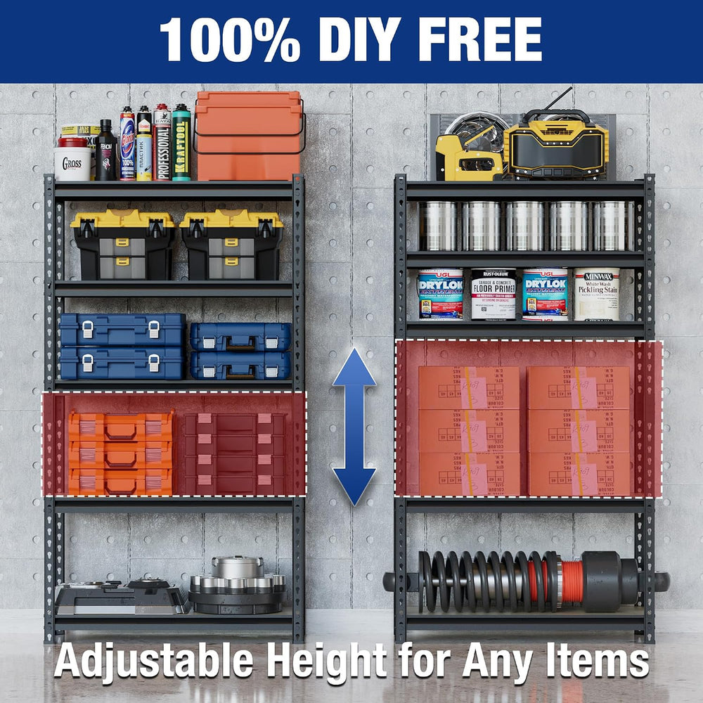 WORKPRO 2180LBS Capacity 5-Tier Storage Shelf 27.6”Wx11.8”Dx60”H