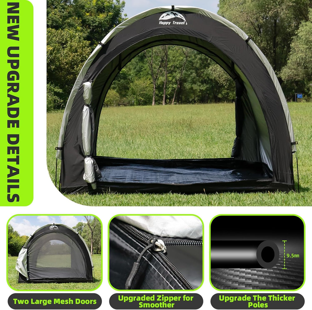 Happy Travel Outdoor Waterproof Bike Storage Tent Shed for 2/3/4/6/8 Bikes