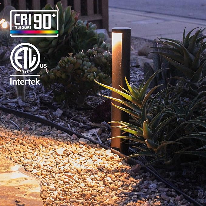 LEONLITE 12-Pack 5CCT Low Voltage Pathway Lights, 5W 12-24V Wired LED Landsca...