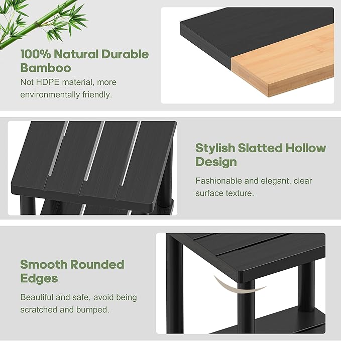 Outdoor Side Table, 2-Tier Small Outdoor Table for Patio, Adirondack Side Tab...