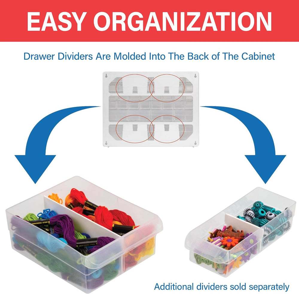 Akro-Mils 44-Drawer Plastic Storage Cabinet, 20"W x 6"D x 16"H...