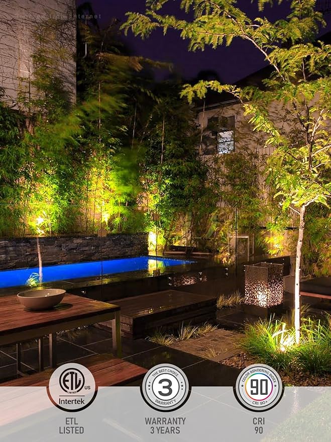 LEONLITE Dia. 4 Inch Well Lights Landscape LED In Ground, Shielded Top, 3000K...