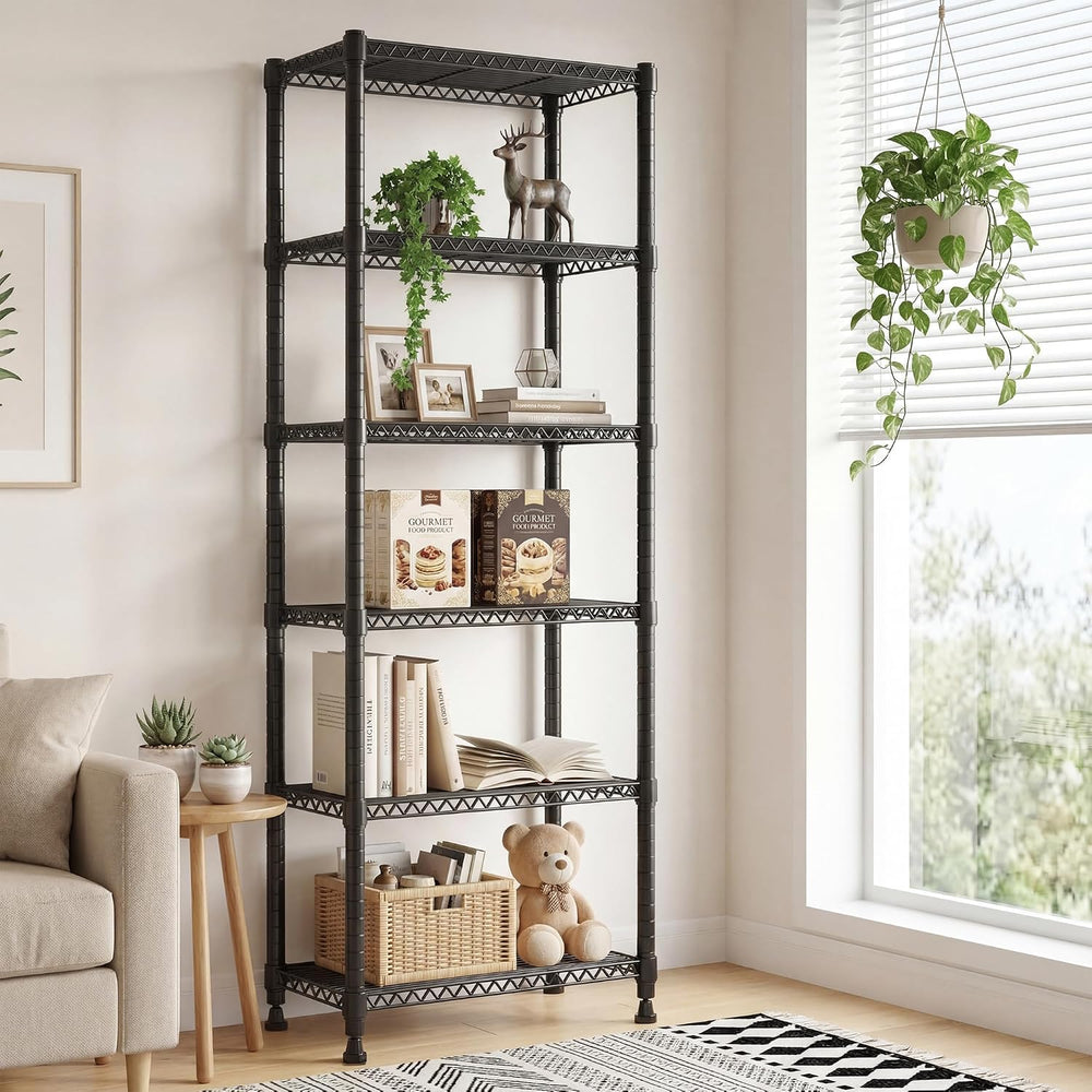 REIBII 72.2" H Storage Shelves, Space Saving&6 Tier Adjustable, for ...