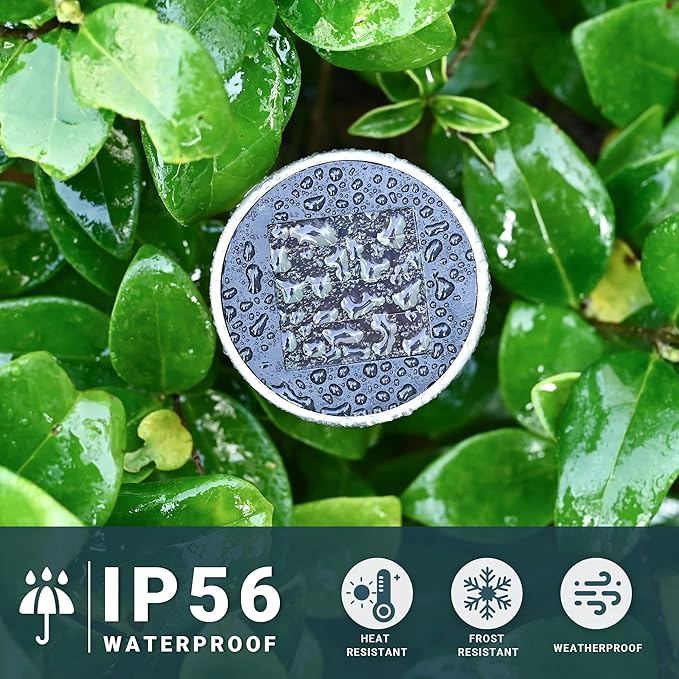 SOLPEX 24 Pack Solar Outdoor Lights Pathway, Stainless Steel Solar Lights Out...