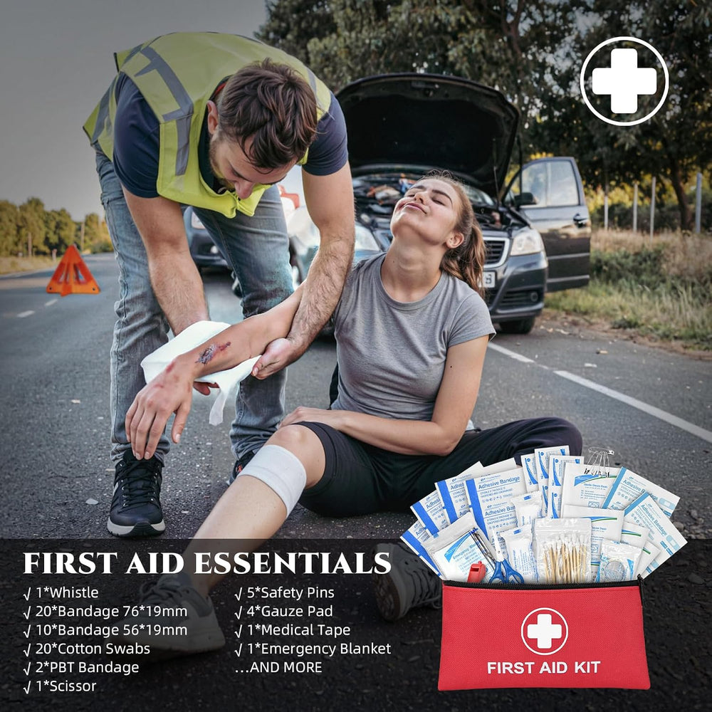 Roadside Emergency Car Kit for Vehicles, Car First Aid Kit Emergency Kit with...