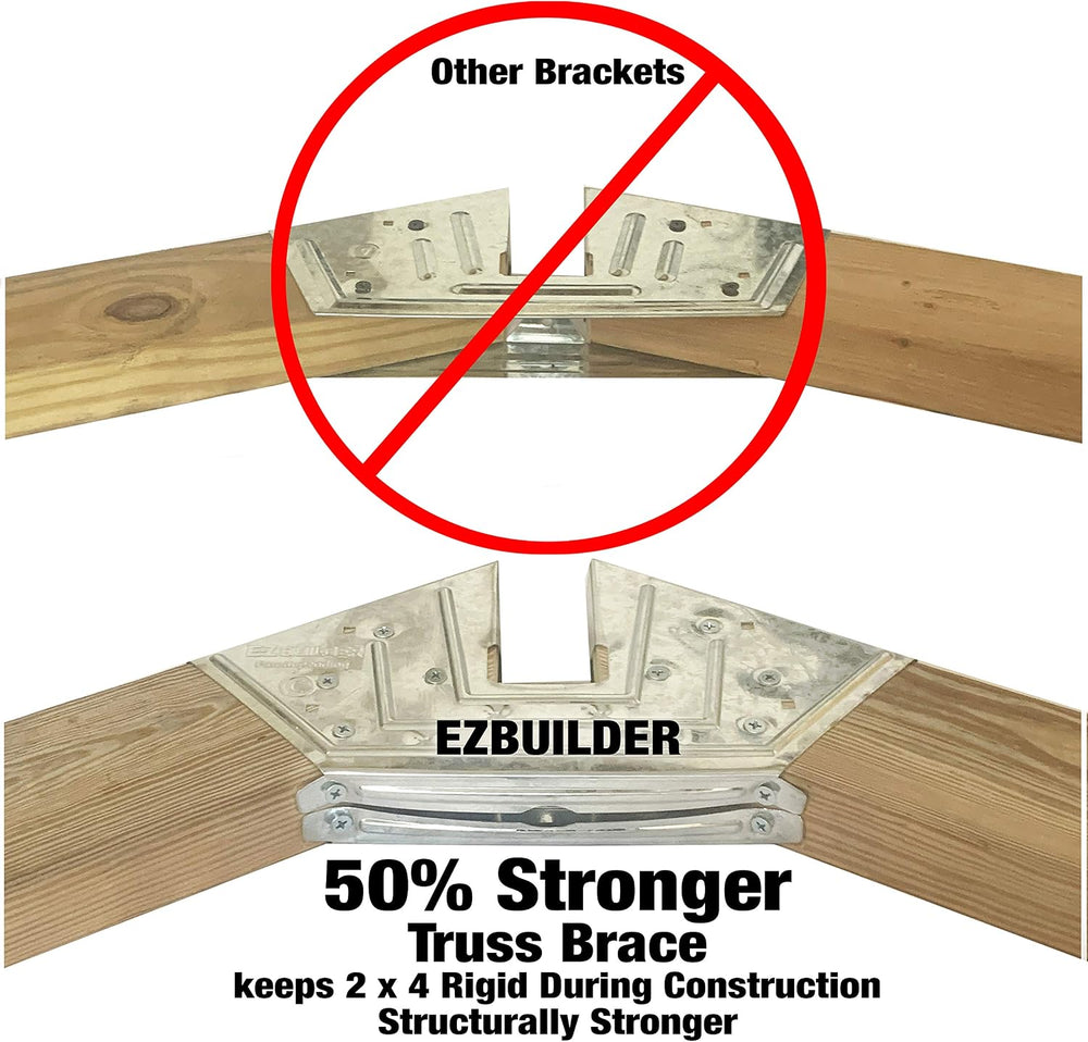 50% Structurally Stronger Truss Design Easy Shed Kit Builds 6'–14’ Widths...