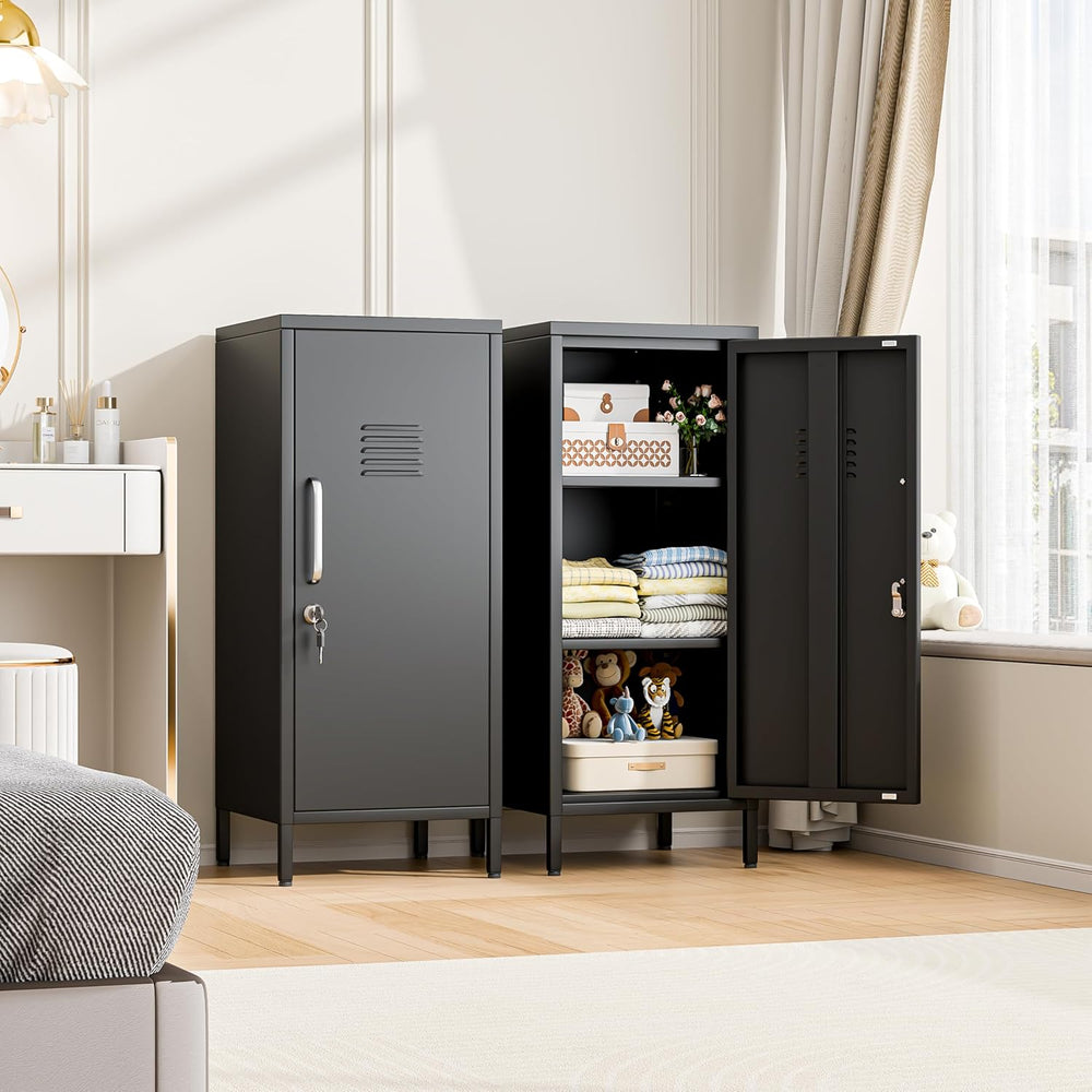 36" Metal Storage Lockers Cabinet for Employees with 1 Lockable Door and...