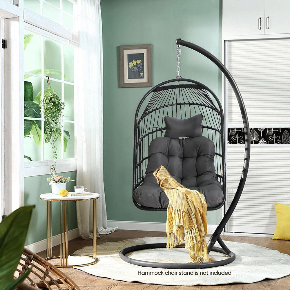 Chihee Egg Chair Foldable Wicker Rattan Hanging Swing Chairs Indoor Outdoor P...