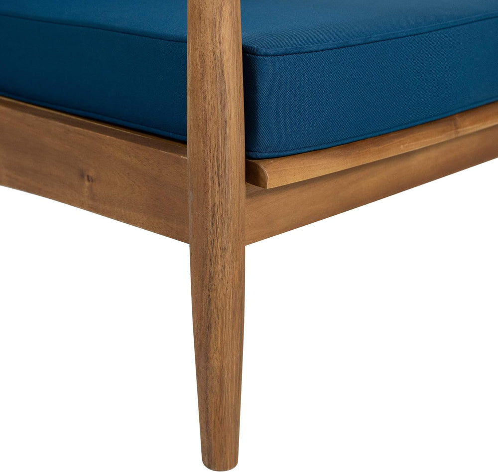 Willowbrook Outdoor Club Chair with Cushion - Acacia Wood - Teak (Set of 2)