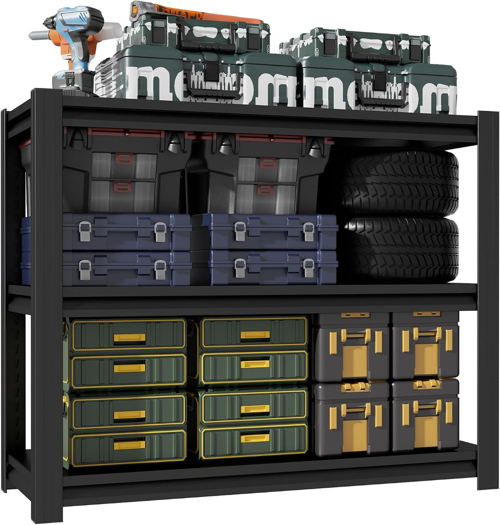 3 Tier Garage Shelving Heavy Duty,Adjustable Storage Shelves Unit
