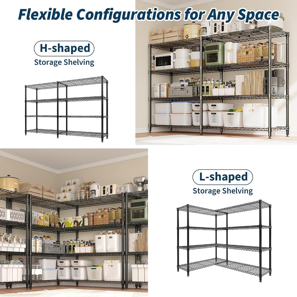 Takywep 60" w Wire Shelving 1060LBS Heavy Duty Metal Rack