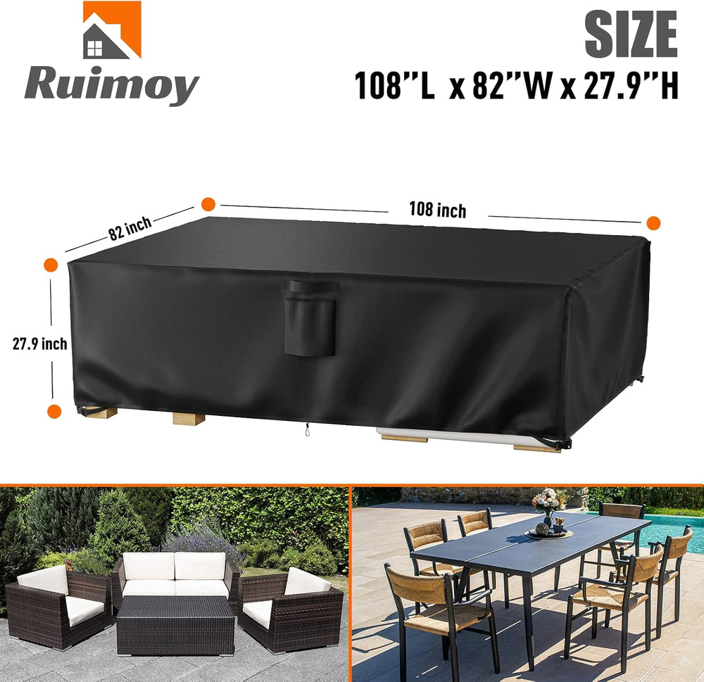 Patio Furniture Covers, Outdoor Furniture Cover Waterproof, 108L x 82W in