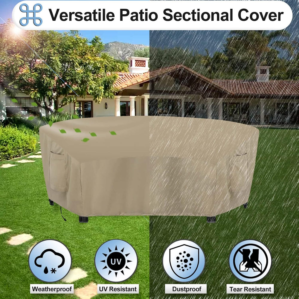 OutdoorLines Waterproof Curved Outdoor Sectional Cover