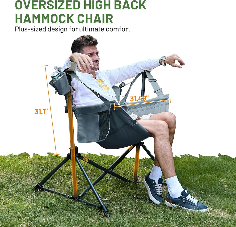 TIMBER RIDGE Hammock Camping Chair, Oversized Swinging Chair, 400lbs Load