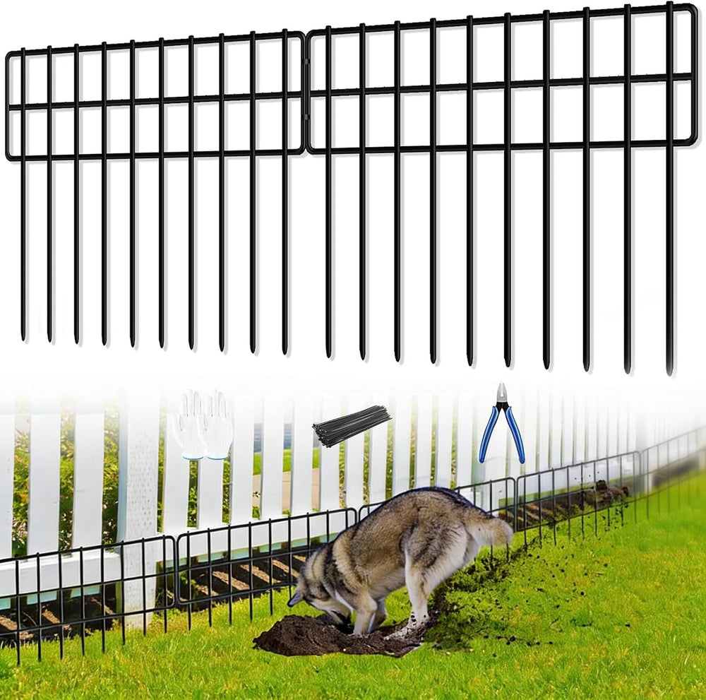 42.5ft(L) x 13in(H) Animal Barrier Fence, 30 Panels No Dig Fence, Garden Fenc...