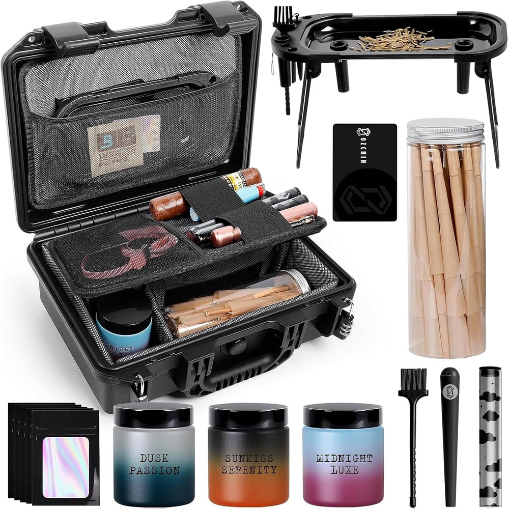 Smell Proof Container, Crushproof Stash Storage Case with Accessories