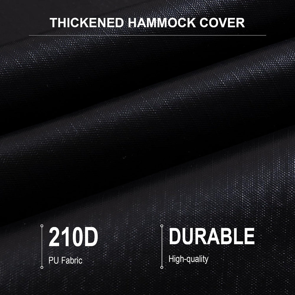 Thickened Waterproof Hammock Cover for 12FT Stand, Black