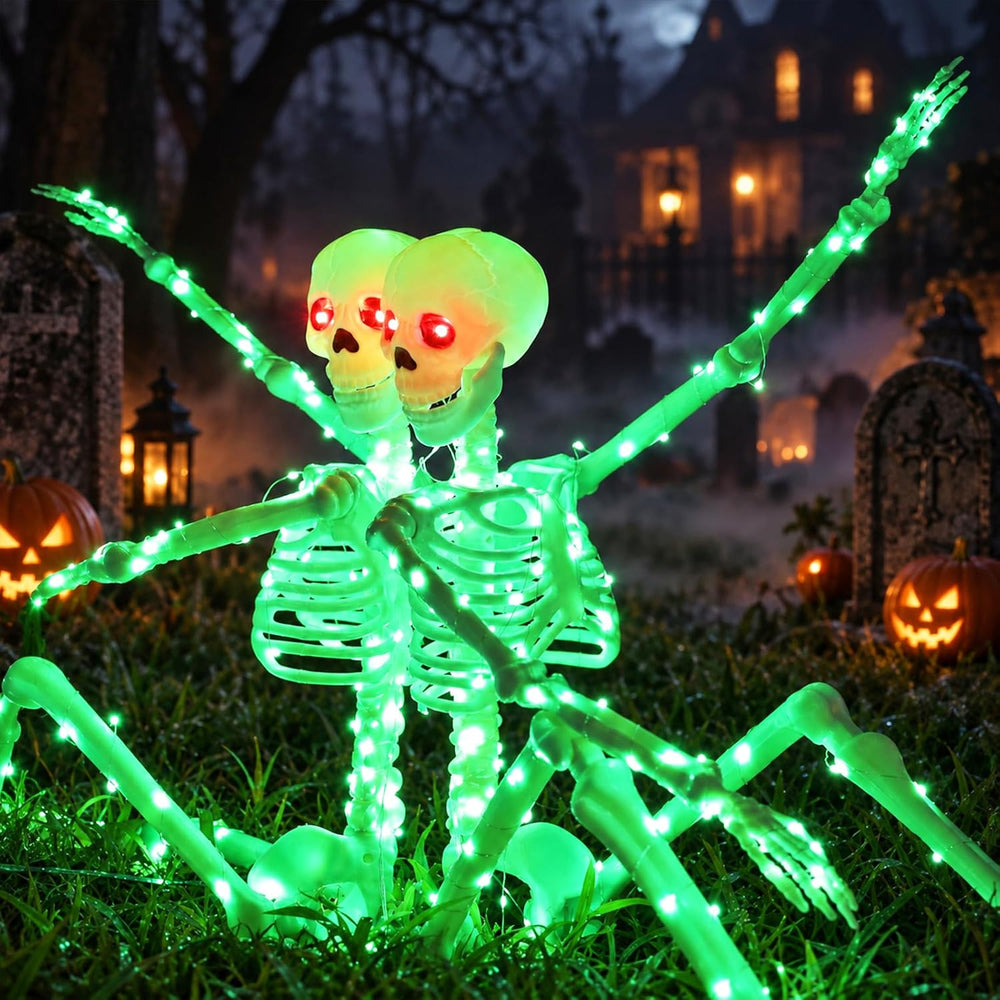 Halloween Decorations Outdoor Skeletons Set - 2 Pack 36" (90cm) Light Up...