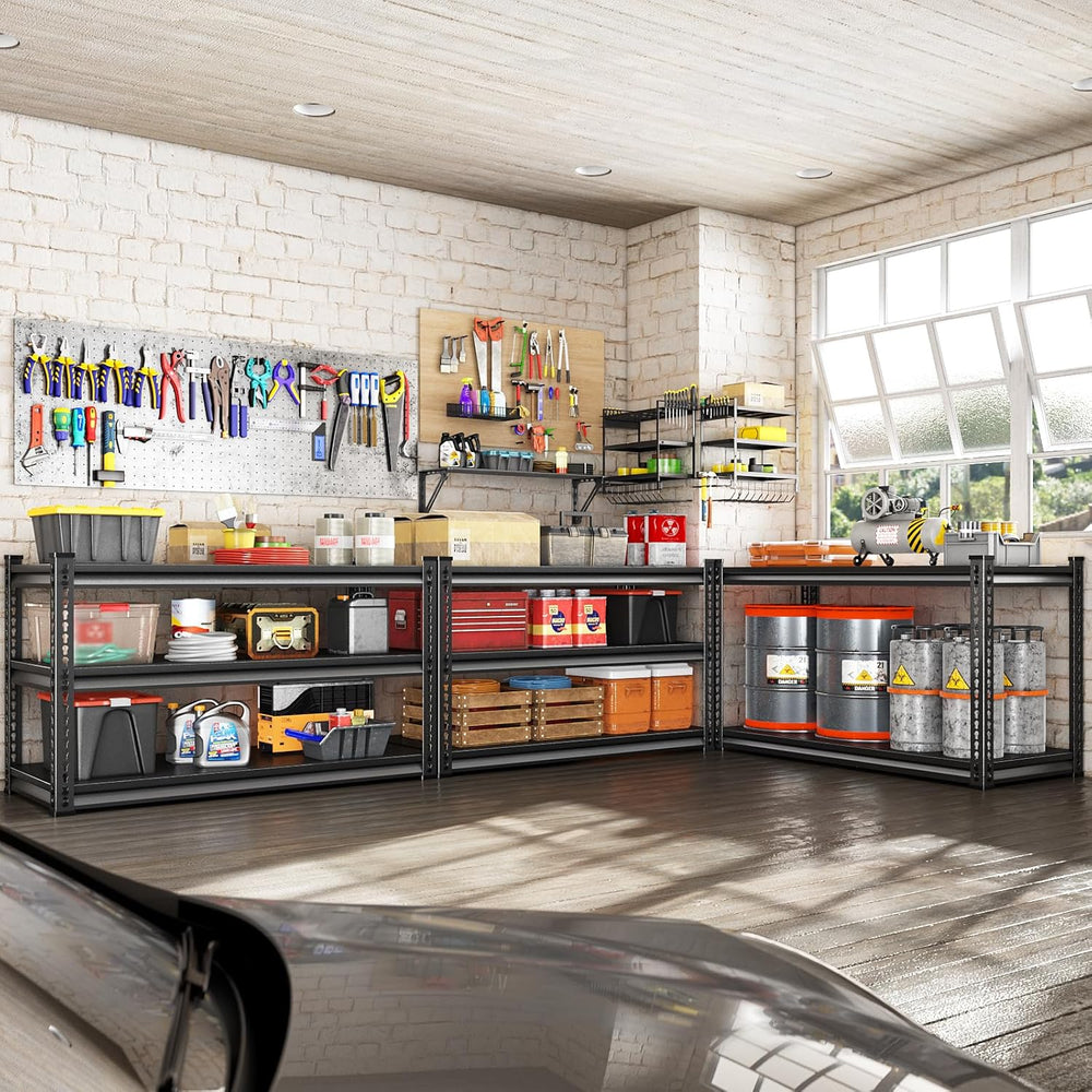 Metal Garage Shelving Heavy Duty,1530LBS Loads Garage Storage Shelves, 48”W 3...