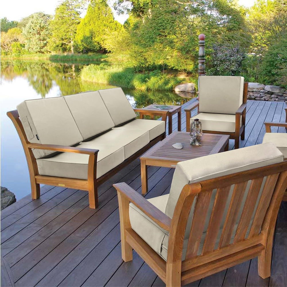 Favoyard Deep Seat Patio Cushion Set 24 x 24 Inch Waterproof Outdoor Chair Cu...