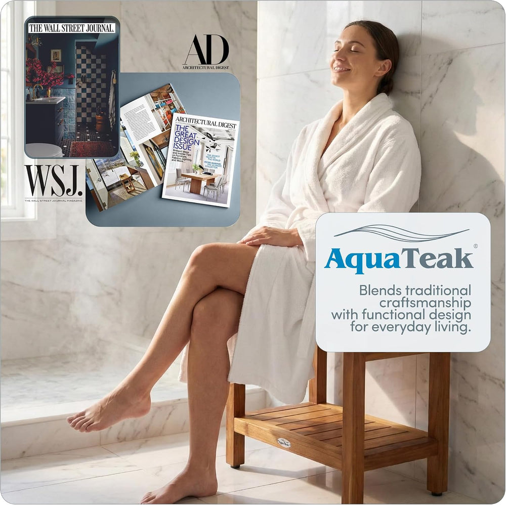 AquaTeak Spa 24" Teak Shower Bench