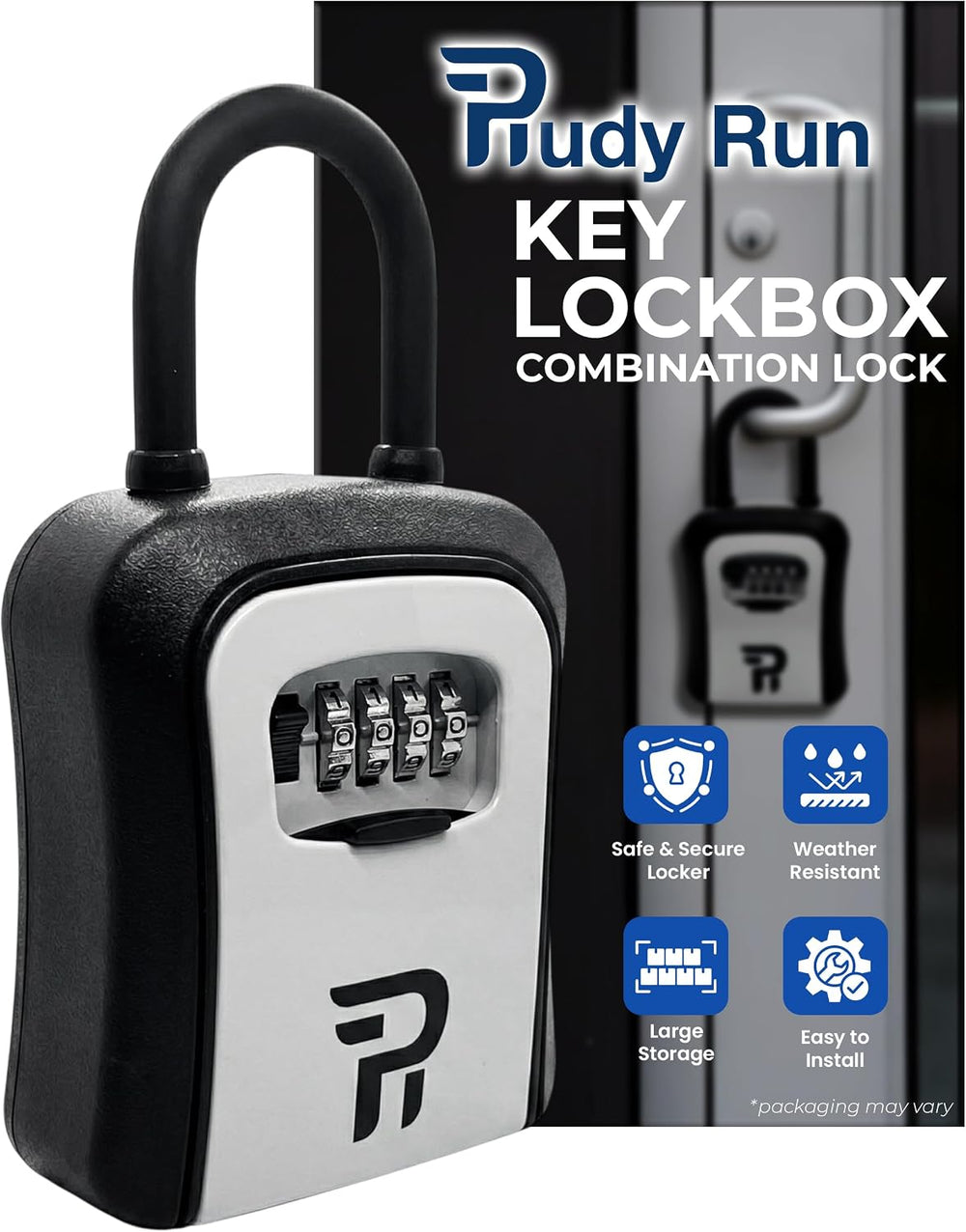 Key Lock Box for Outside – Large Outdoor Lockbox for Keys with Code, 4-Digit ...