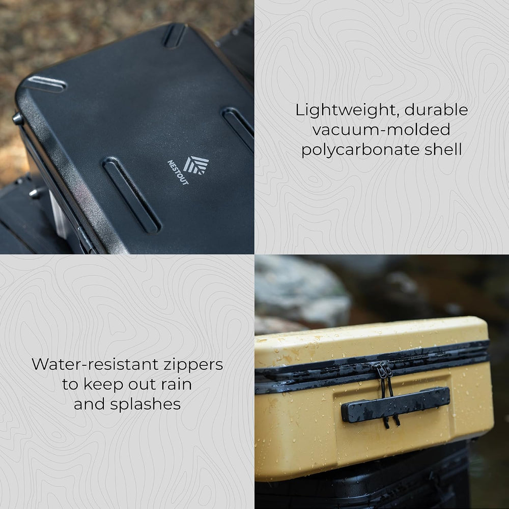 ELECOM NESTOUT Gear Storage Case, Lightweight Hard Shell Organizer, Water-Res...