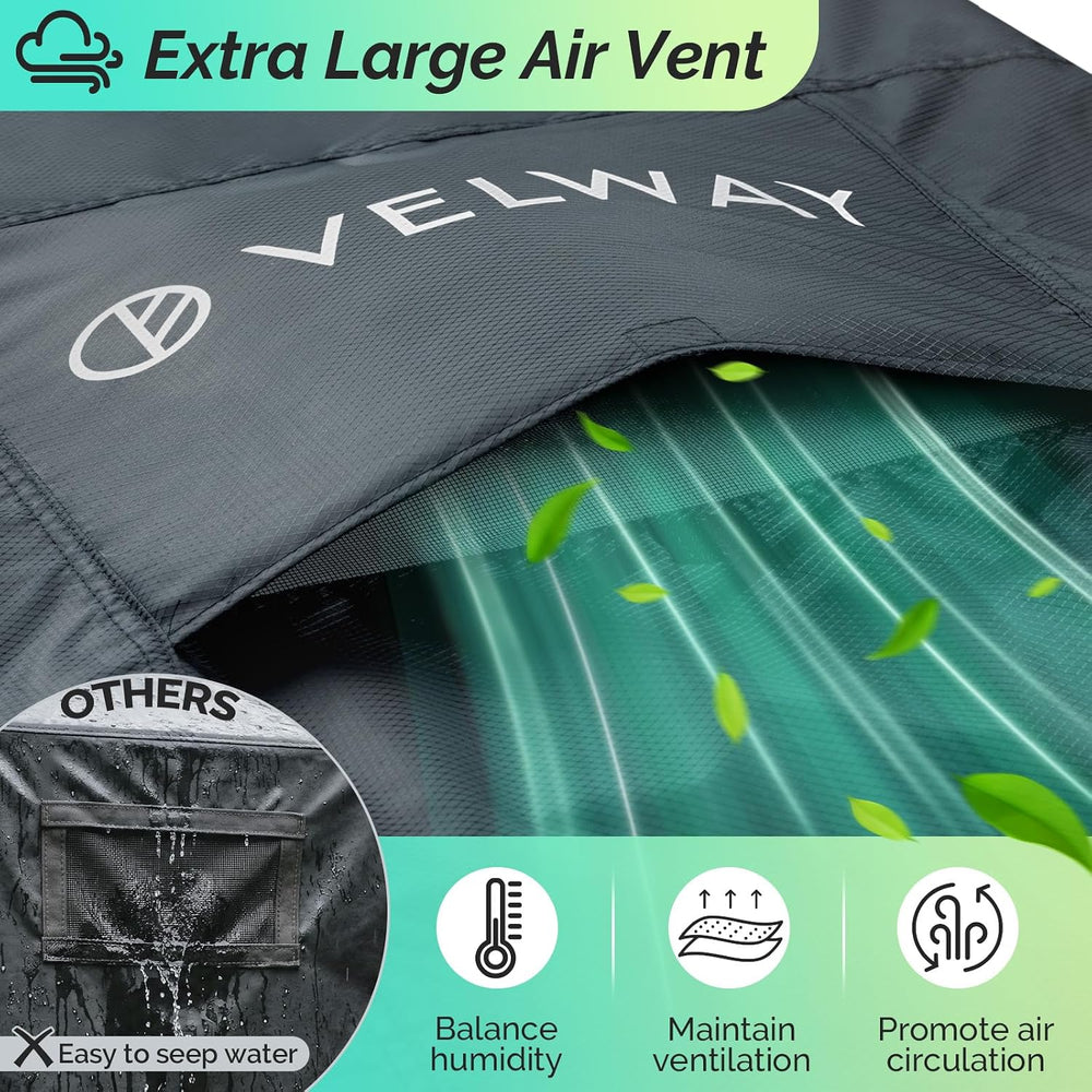 Patio Furniture Cover Waterproof 420D Heavy Duty Outdoor Buckles Air Vent