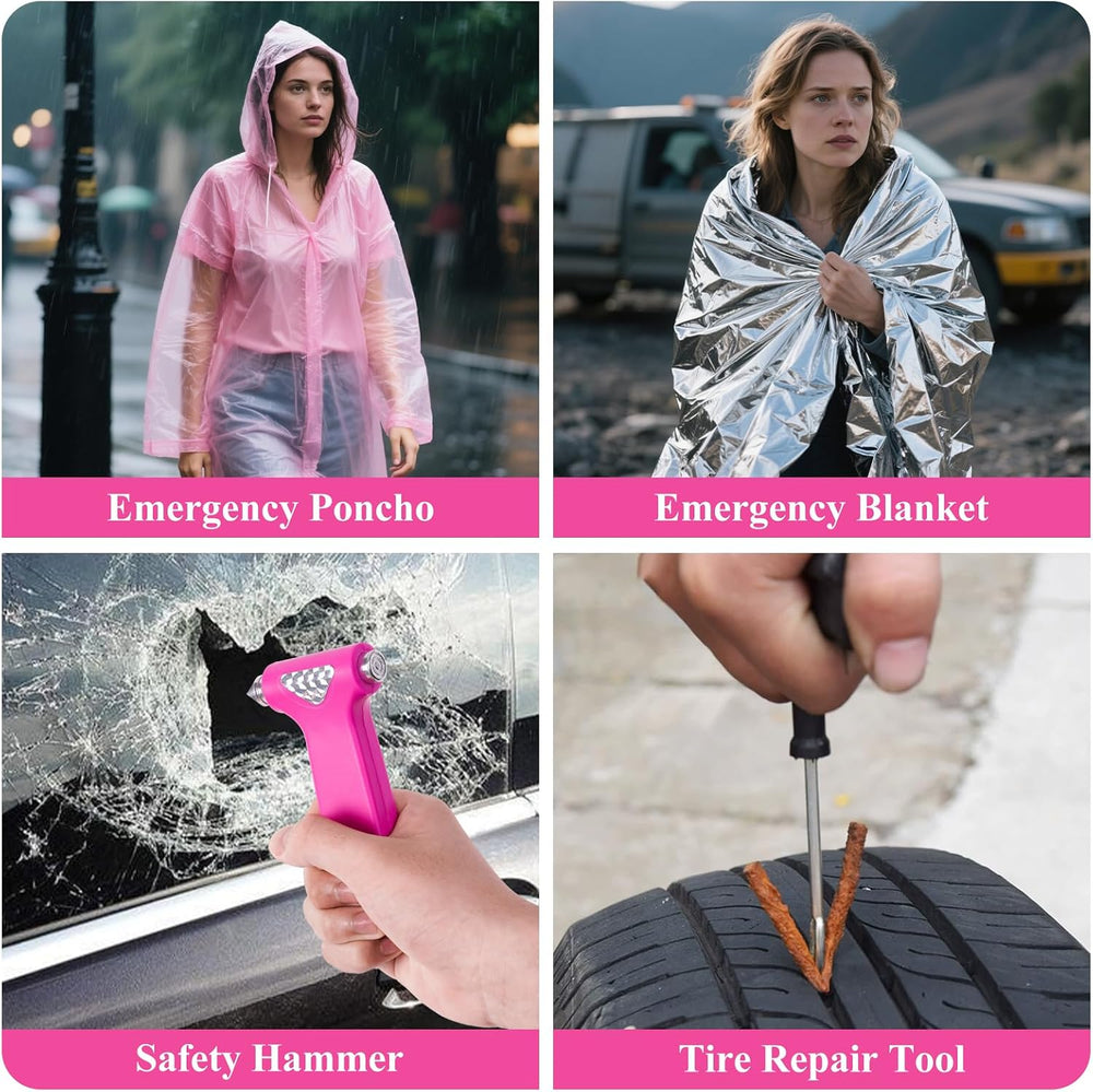 Car Roadside Emergency Kit, Vehicle Truck Safety Emergency Road Side Assistan...