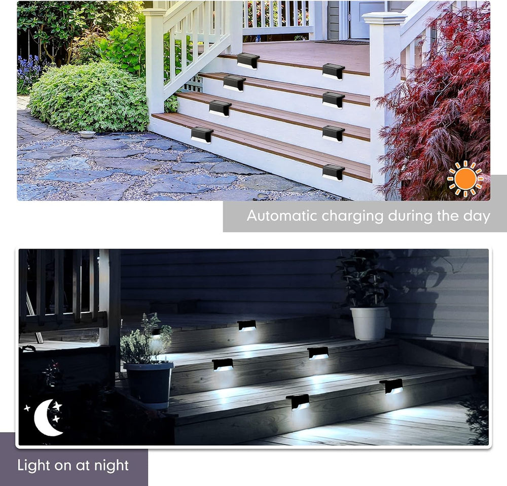 Tuanse 36 Pack Solar Deck Lights Outdoor Step Waterproof LED Stairs Lights Ou...