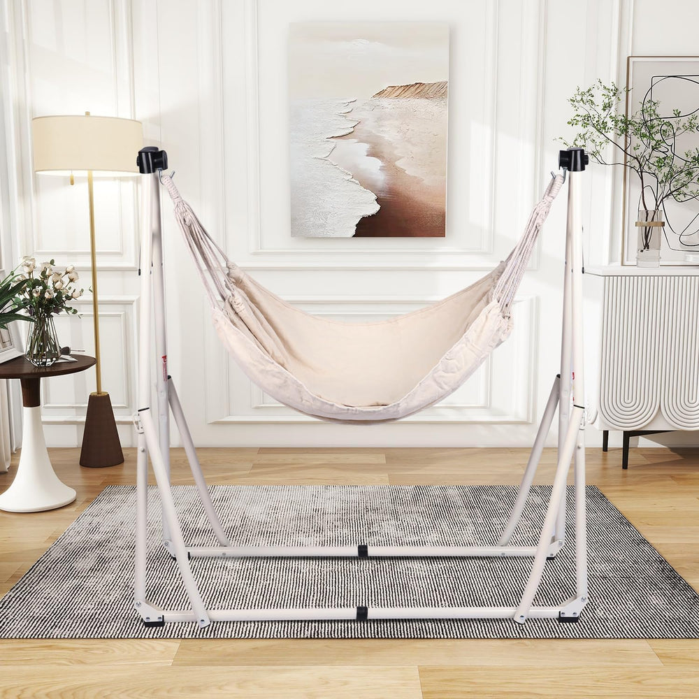 2 in 1 Hammock with Stand - Portable Hammock & Swing Chair, No Tools Asse...