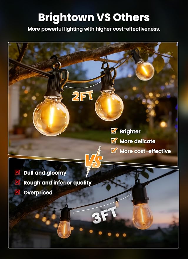 Brightown 158FT Solar String Lights Outdoor with Remote and 77 LED Shatterpro...